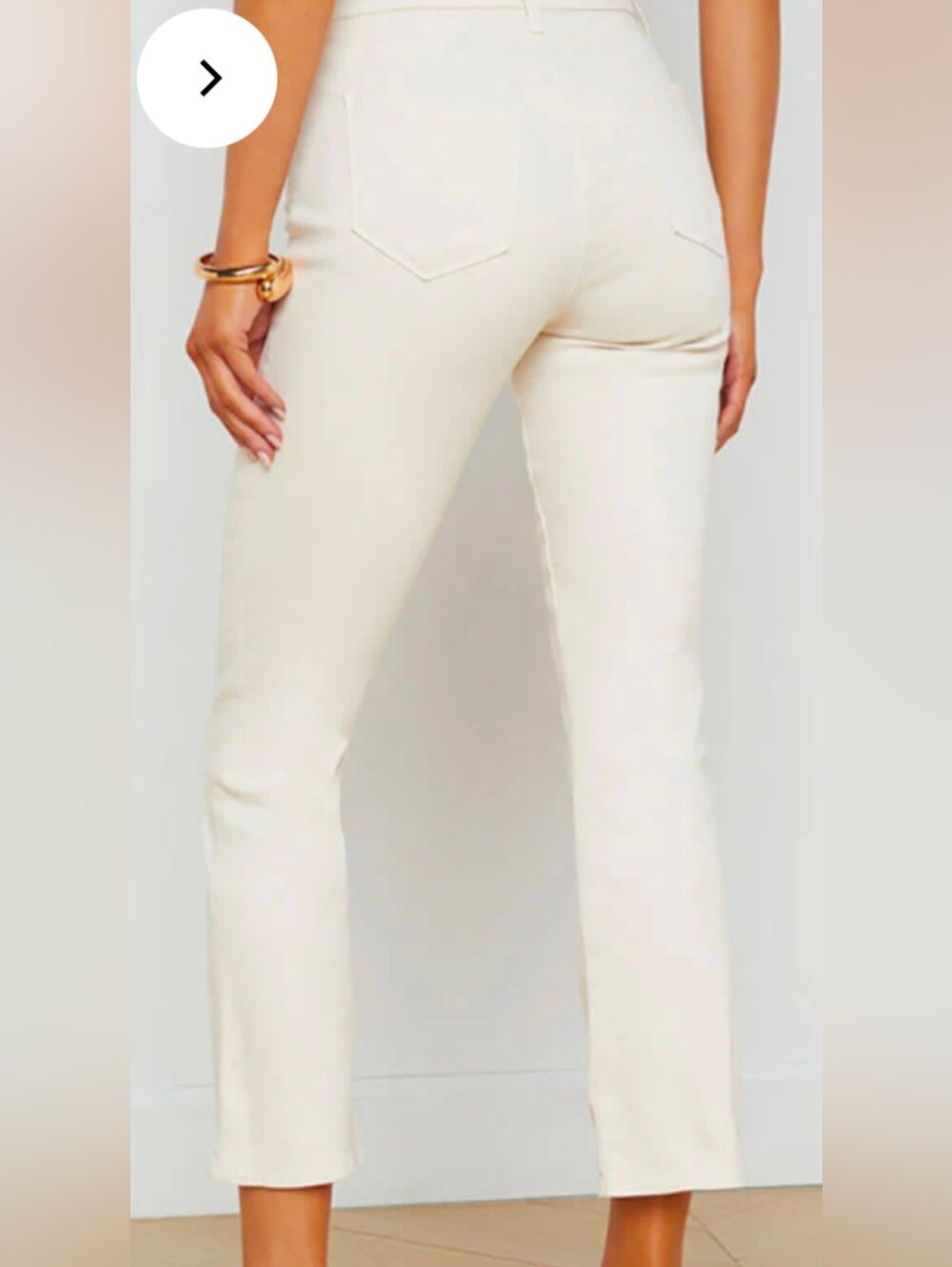 L’Agence Tati Hi Rise Crop Jeans Size 31 French Vanilla Cream Wash *NWOT - Picture 2 of 13